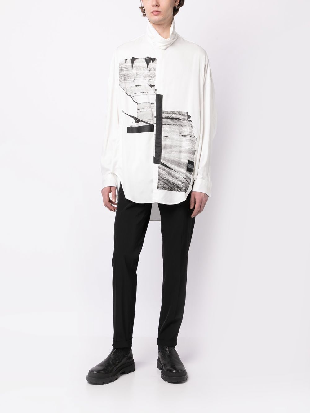 Julius Overhemd met print - Wit