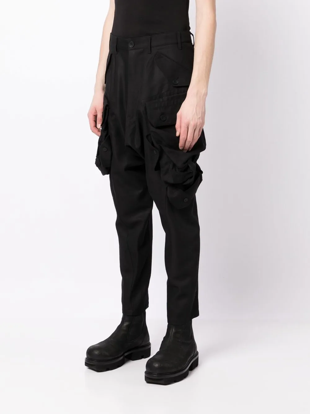 Julius drop-crotch Cargo Trousers - Farfetch