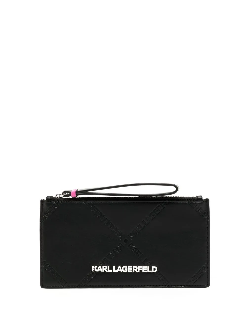 

Karl Lagerfeld logo-embossed cardholder - Black