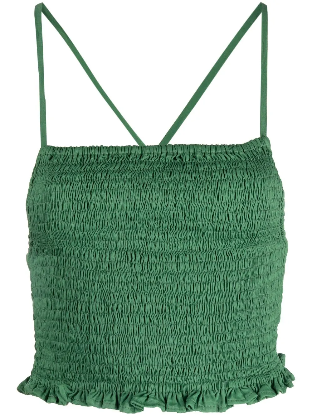 

Faithfull the Brand top con tirantes finos con efecto ahumado - Verde