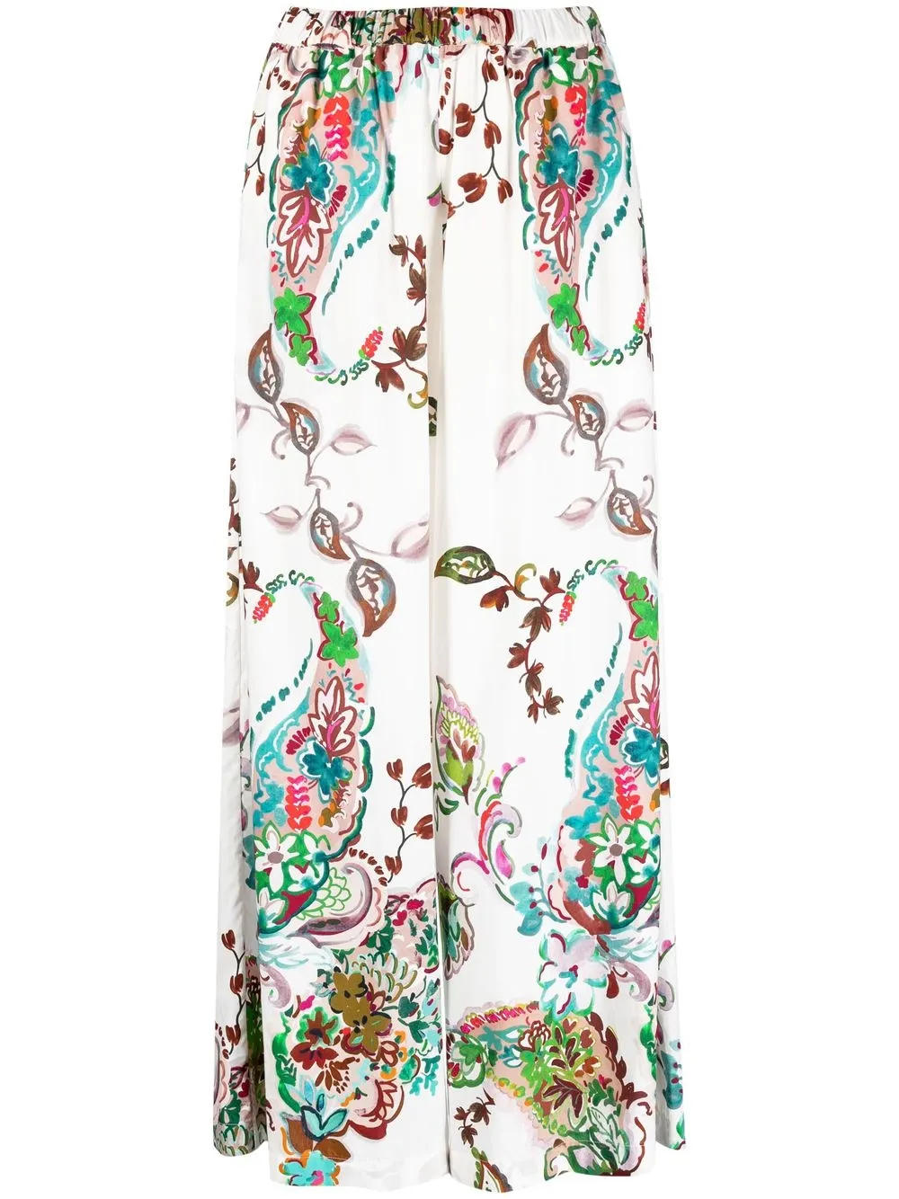 

Antonio Marras floral-print high-waisted trousers - White