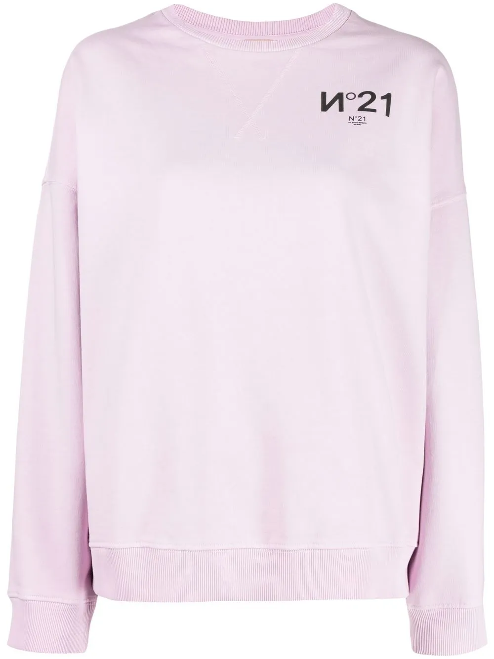 

Nº21 logo-print cotton sweatshirt - Purple