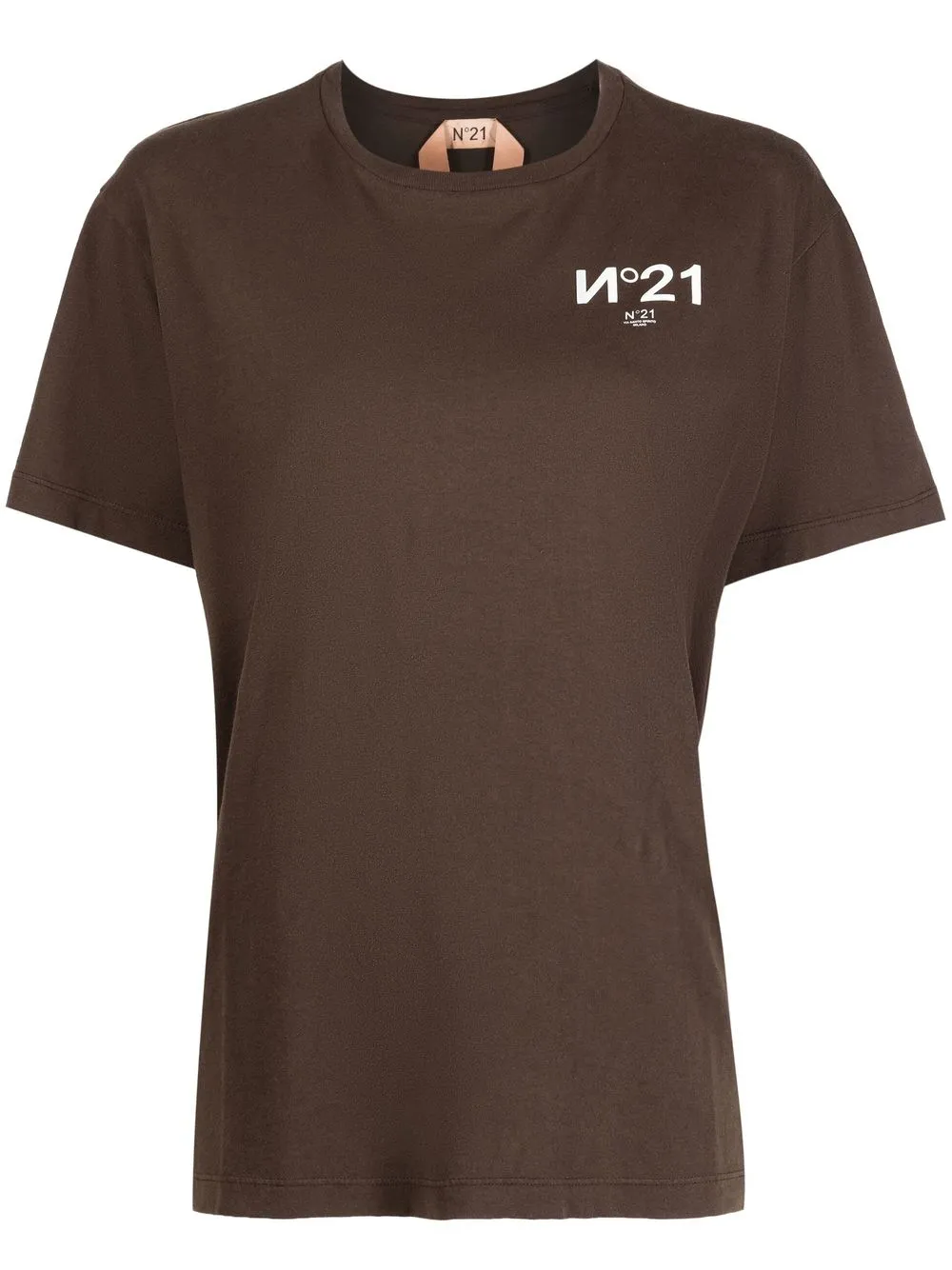 

Nº21 playera con logo estampado - Marrón