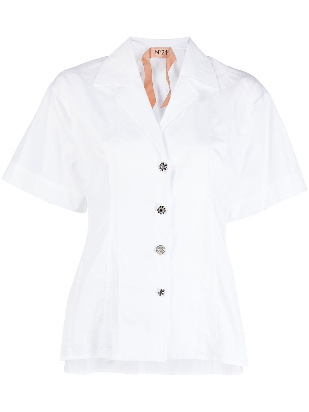 

Nº21 embellished-buttons cotton shirt - White