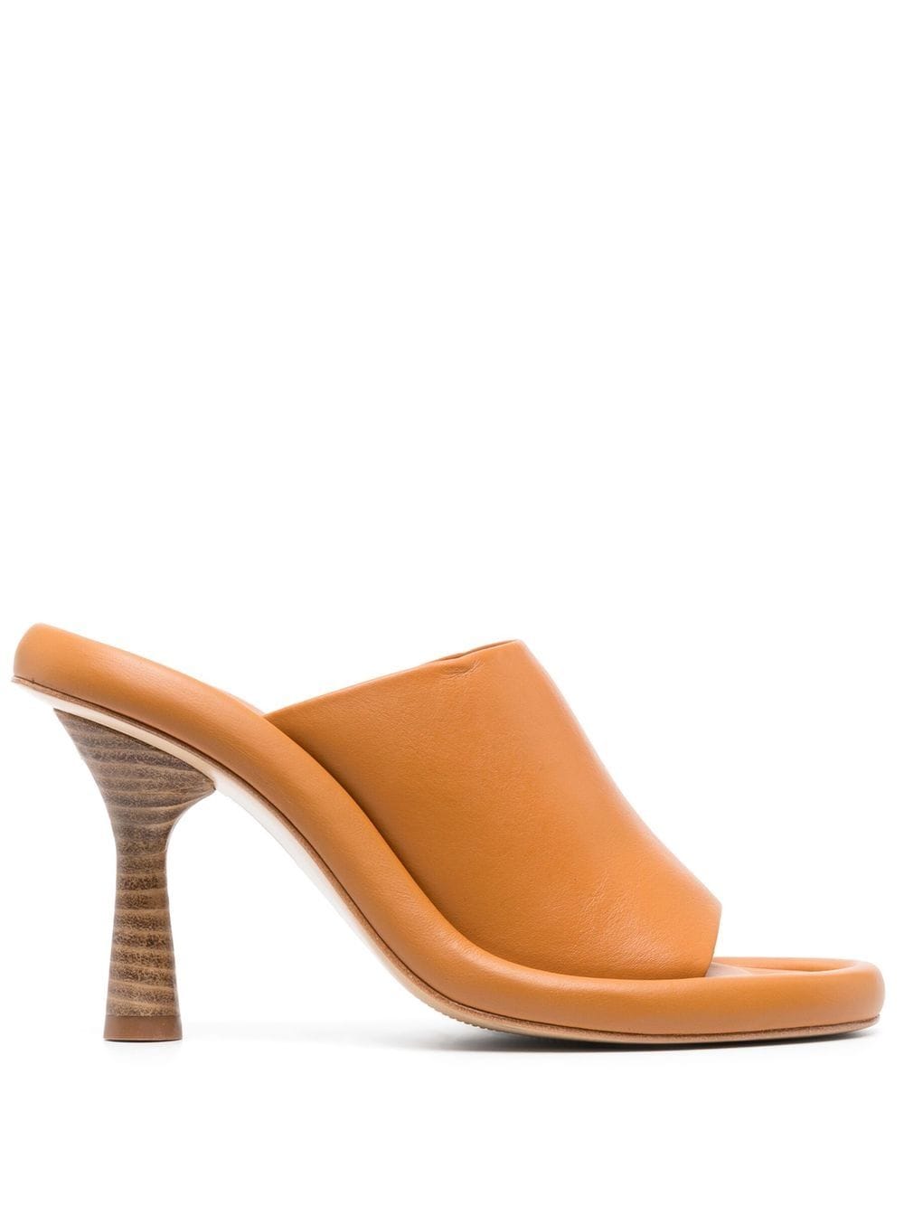 Shop Paloma Barceló 110mm Leather Open-toe Sandals In Yellow