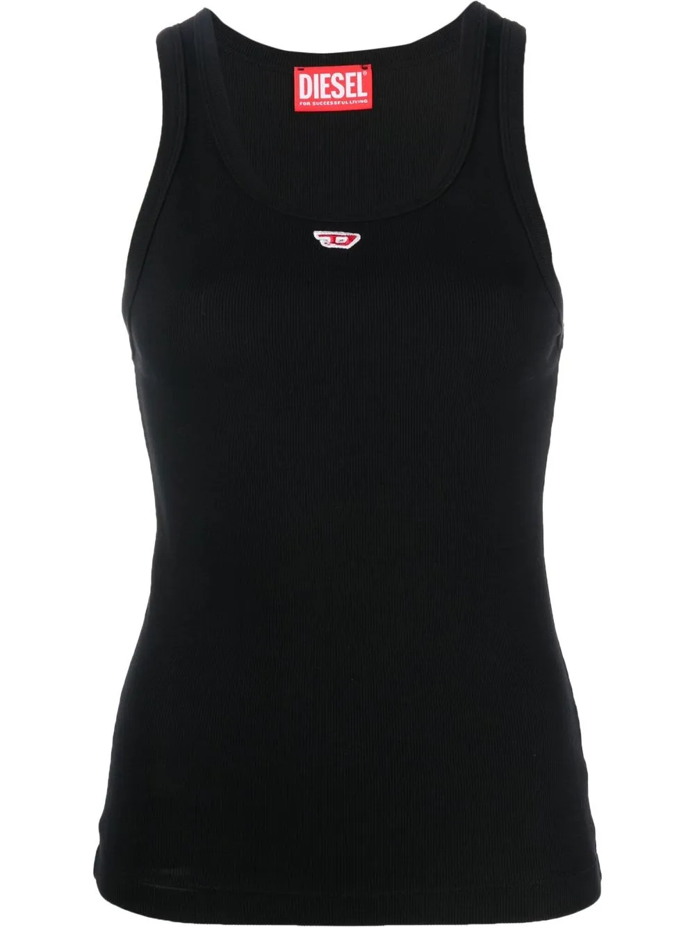 

Diesel logo-patch sleeveless vest top - Black