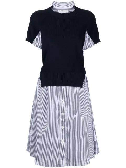 sacai 패널 미디 셔츠 드레스
