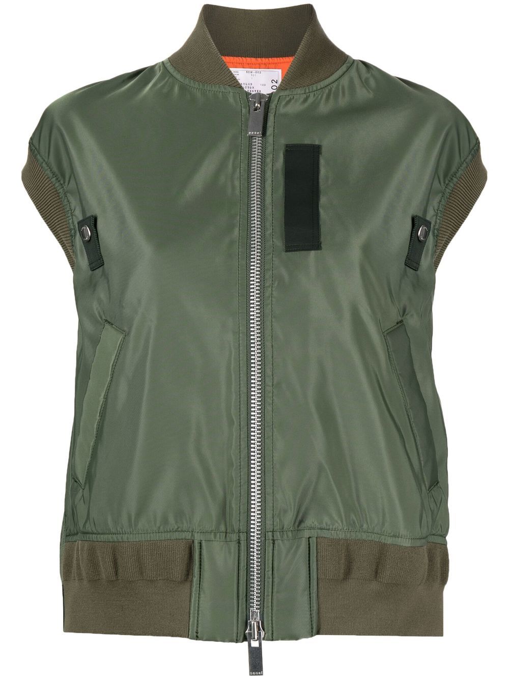 sleeveless bomber jacket