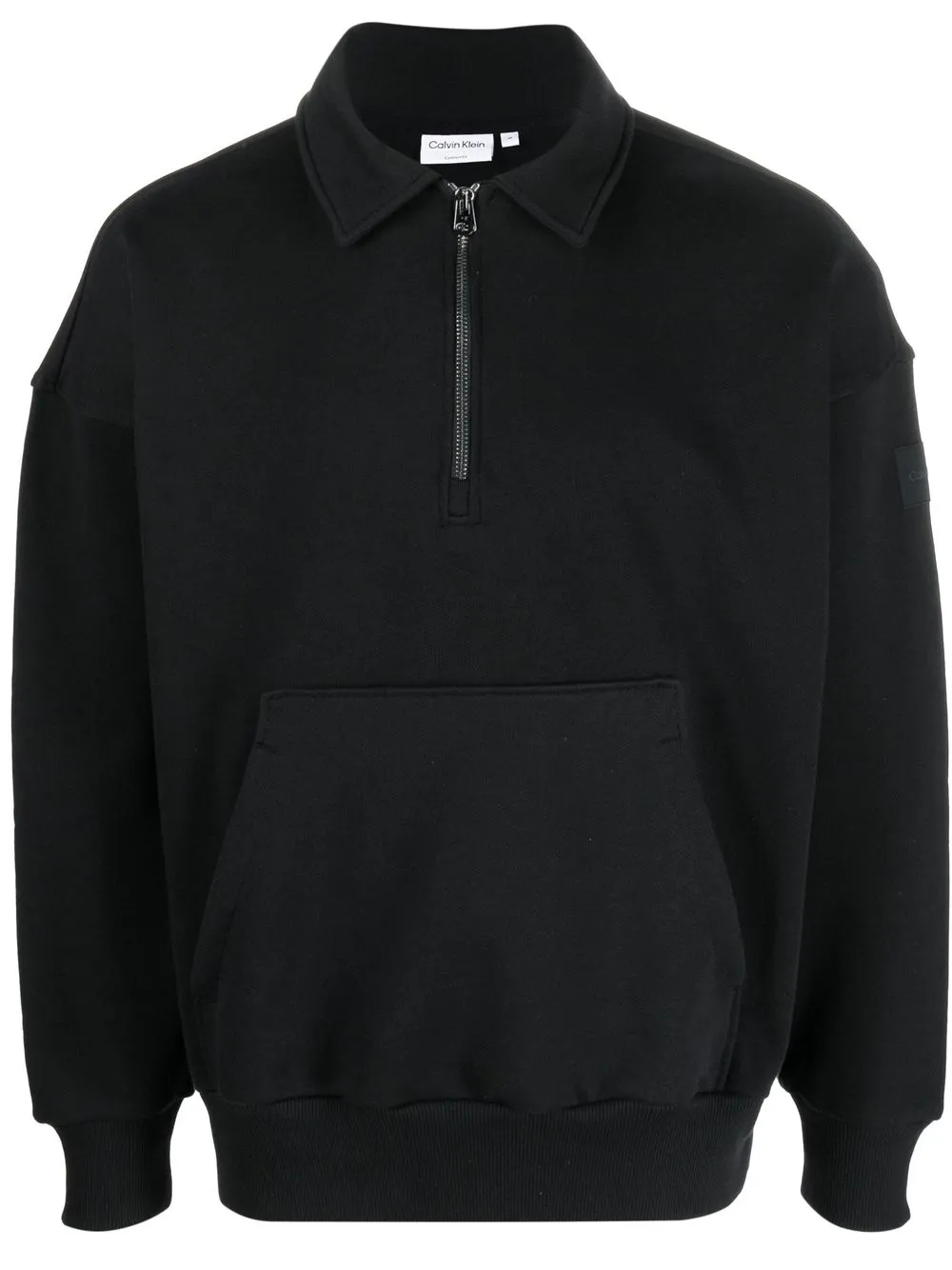 

Calvin Klein polo-collar cotton sweatshirt - Black