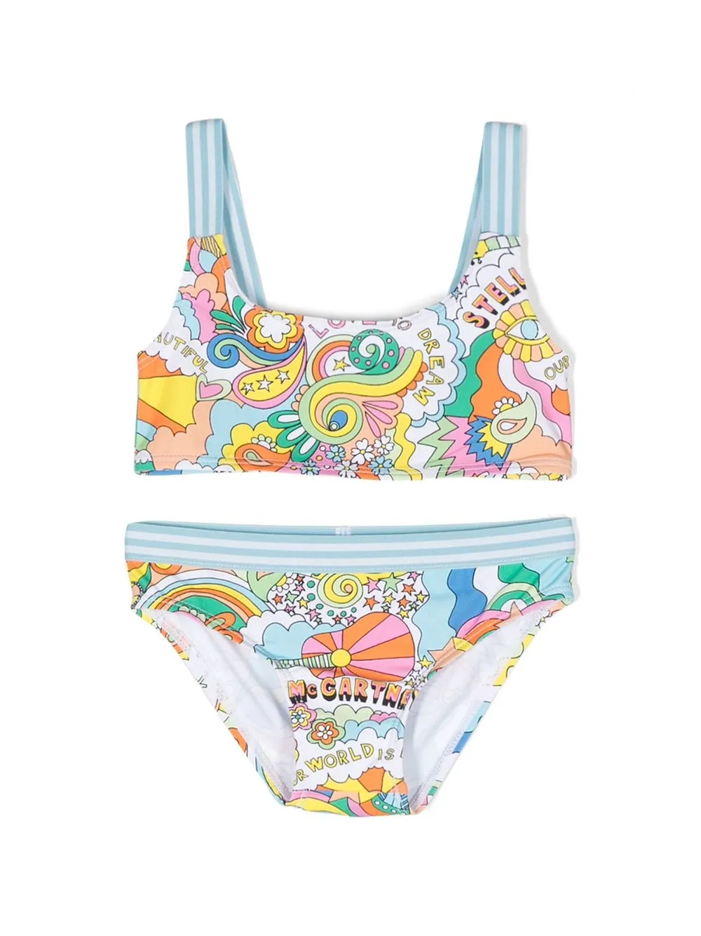 

Stella McCartney Kids graphic-print bikini set - White