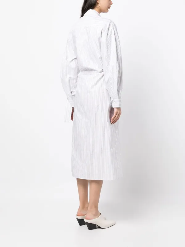 victoria beckham shirt dress Victoria Beckham Polo Collar Midi Dress In Black