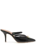 Malone Souliers 70mm logo-plaque mules - Black