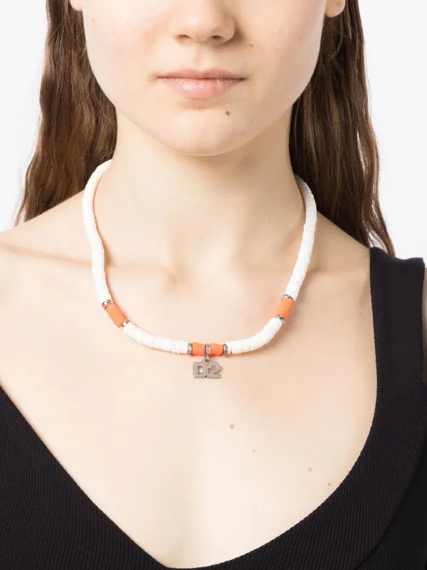 DSQUARED2 ディースクエアード ビーズ ネックレス | ホワイト