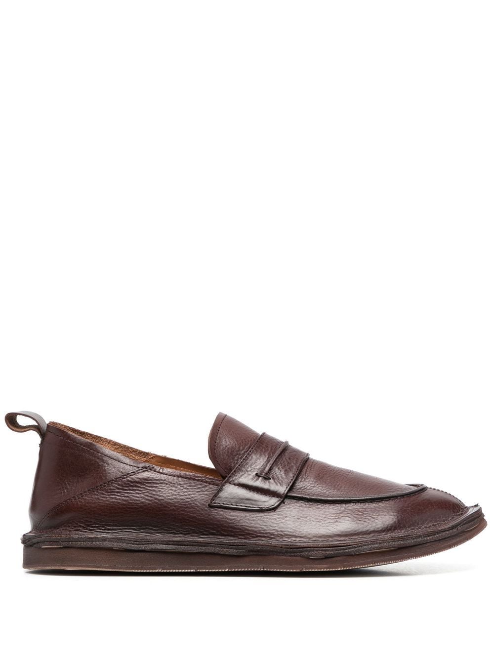 MOMA GRAINED-LEATHER MOCCASIN LOAFERS