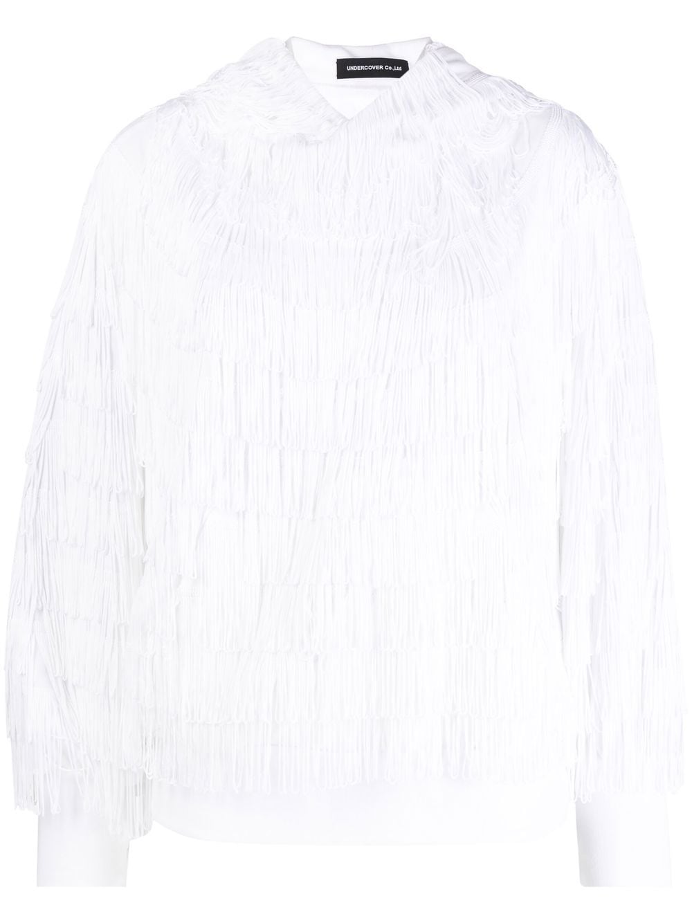 Undercover Fringed Longsleeved Blouse In Weiss