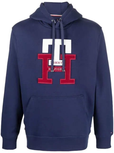 Tommy Hilfiger logo-appliqué cotton-blend hoodie