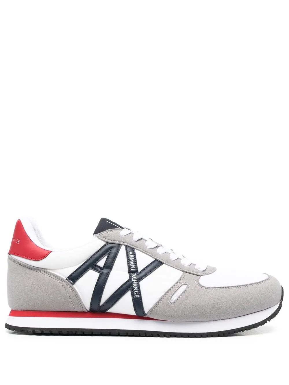 

Armani Exchange colour-block lace-up sneakers - Grey
