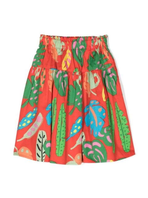 Stella McCartney Kids graphic-print organic-cotton skirt