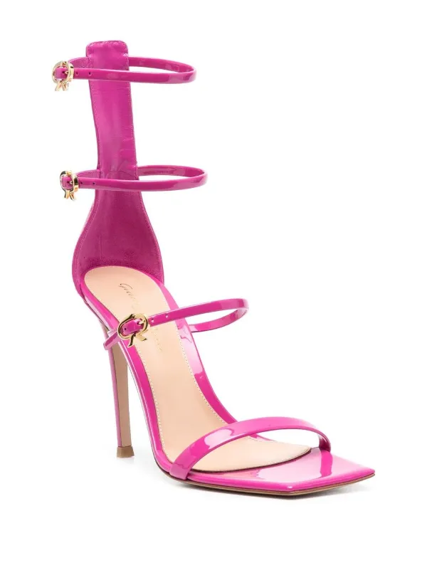 【送料&関税込】Gianvito Rossi Ribbon Uptown Heeled Sandals Gianvito Rossi Ribbon Uptown 105mm Leather Sandals | Pink