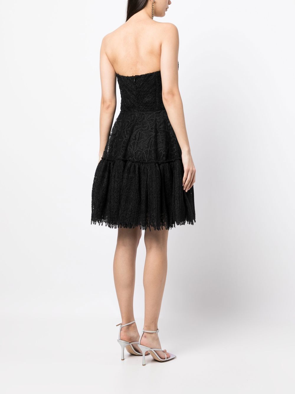 Shop Costarellos Esme Floral-lace Dress In Black