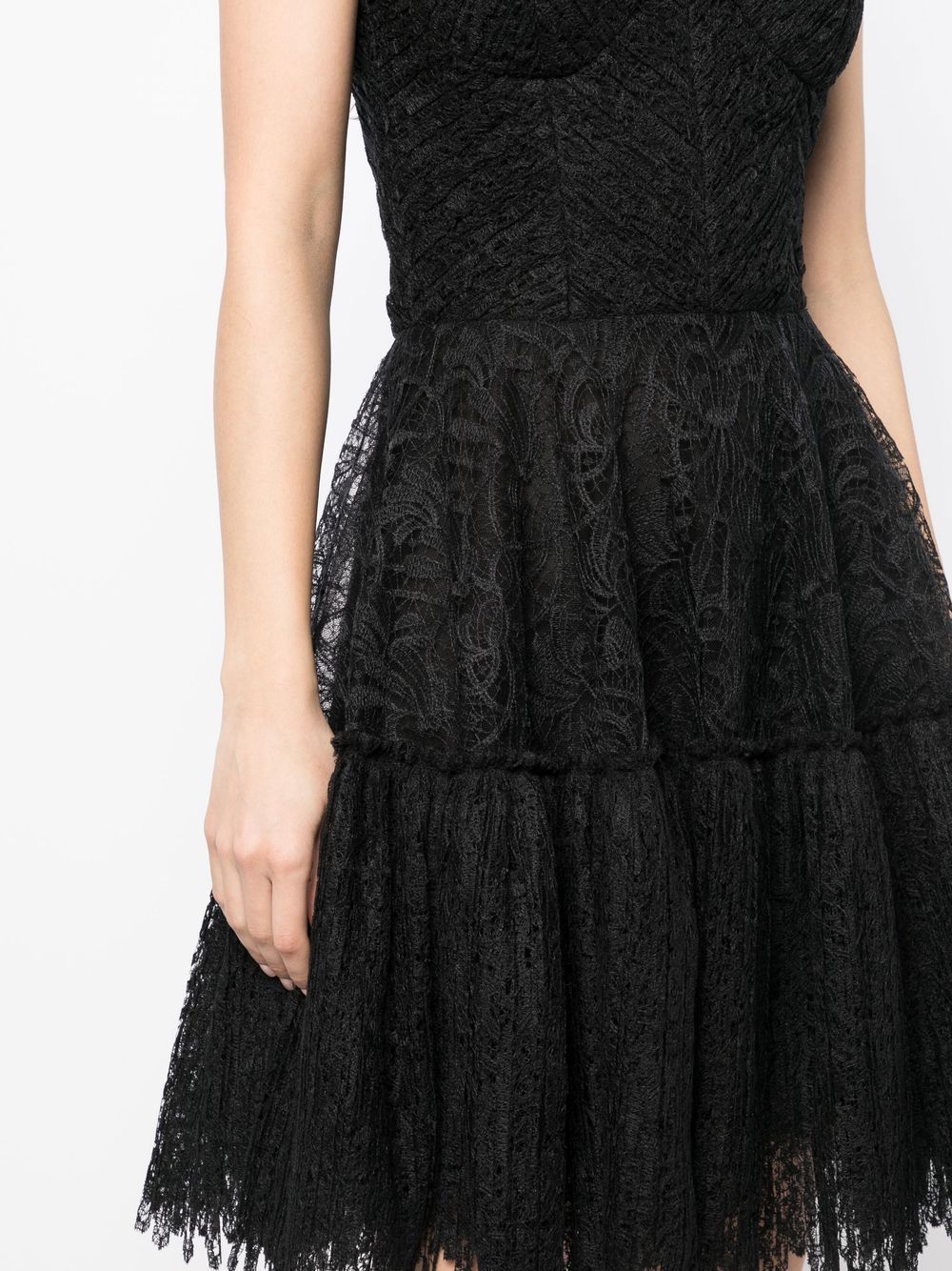 Shop Costarellos Esme Floral-lace Dress In Black