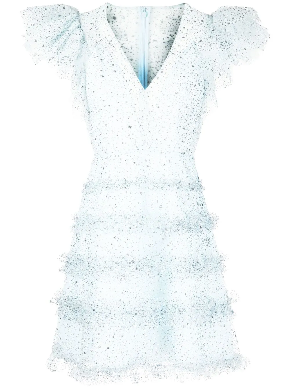 

Costarellos glitter-embellished tulle mini dress - Blue