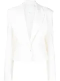 Costarellos single-breasted cropped blazer - White