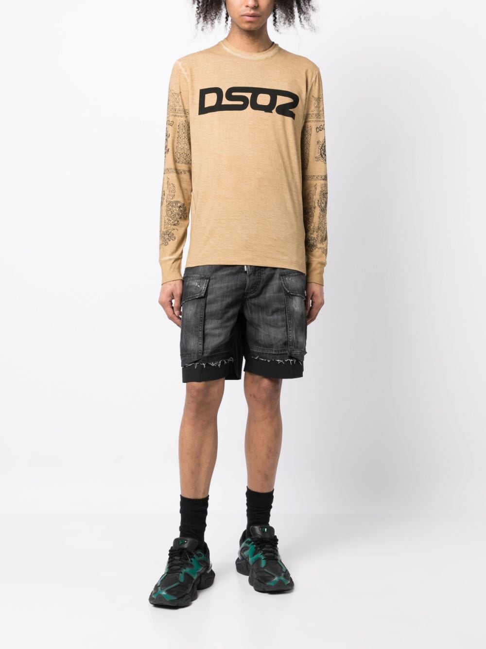 Dsquared2 Sweater met logoprint - Bruin