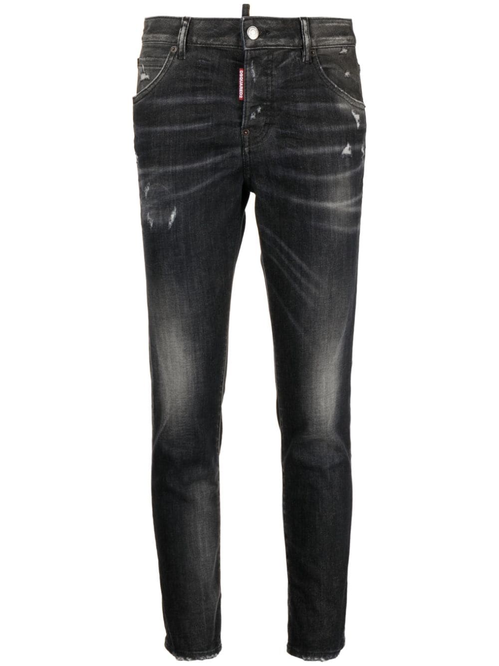 DSQUARED2 cropped low-rise skinny jeans – Black