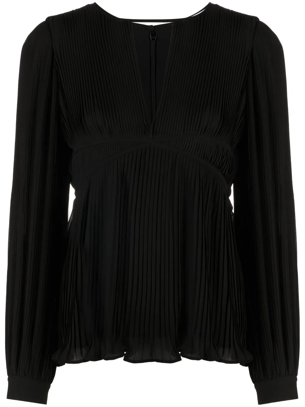 Michael Michael Kors pleated cut-out blouse - Black
