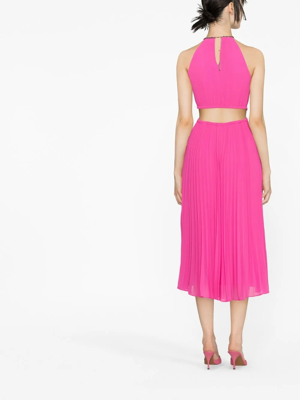 Michael Kors Pleated Midi Dress Farfetch