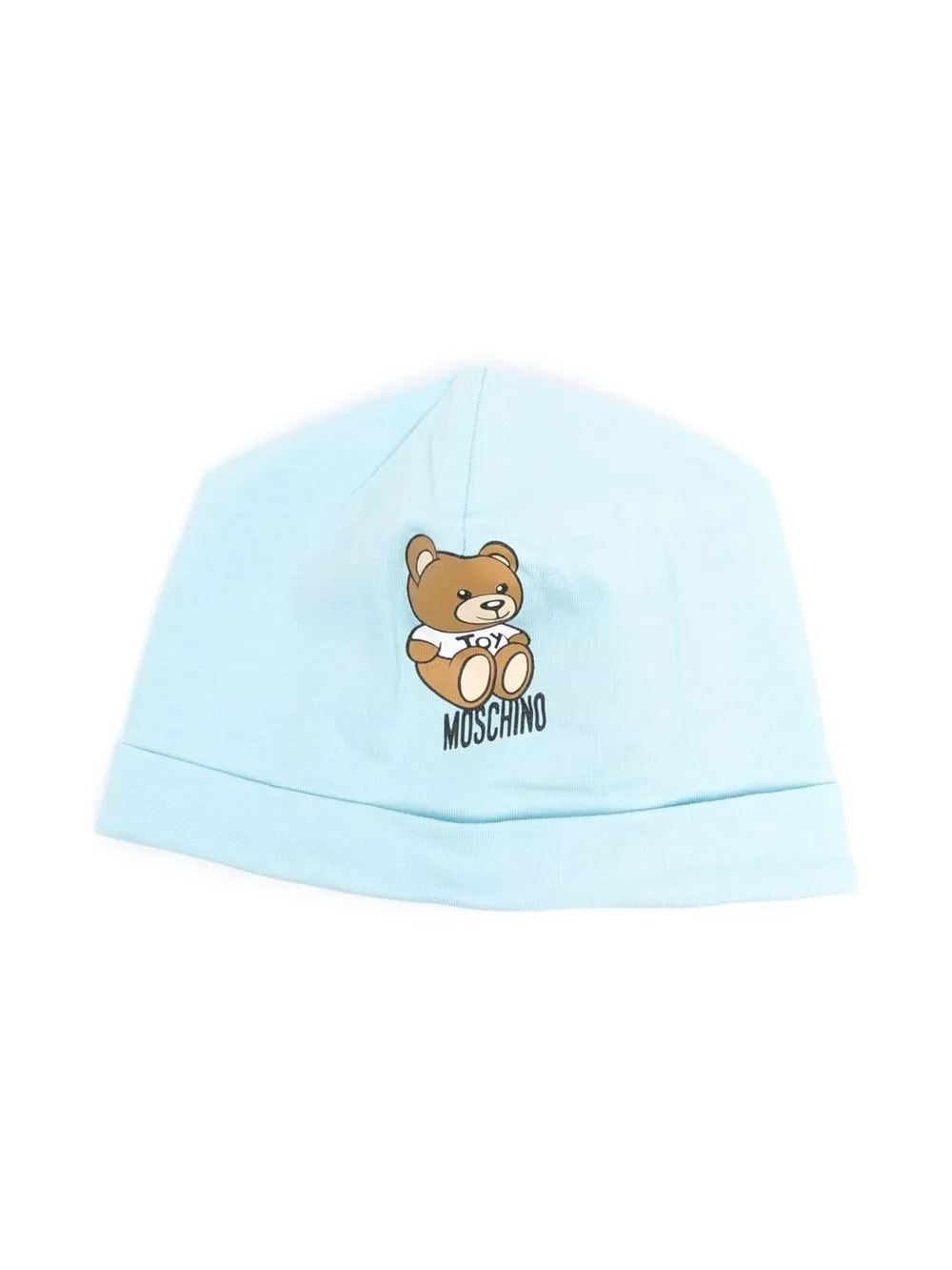 

Moschino Kids Teddy Bear-print beanie - Blue