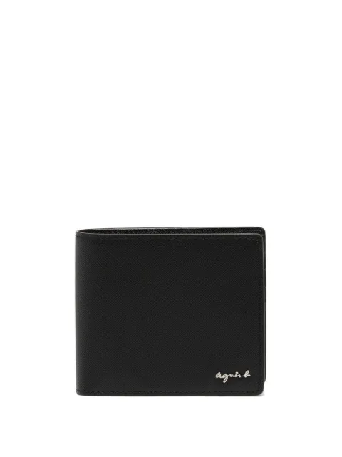 agnès b.  logo-plaque leather wallet