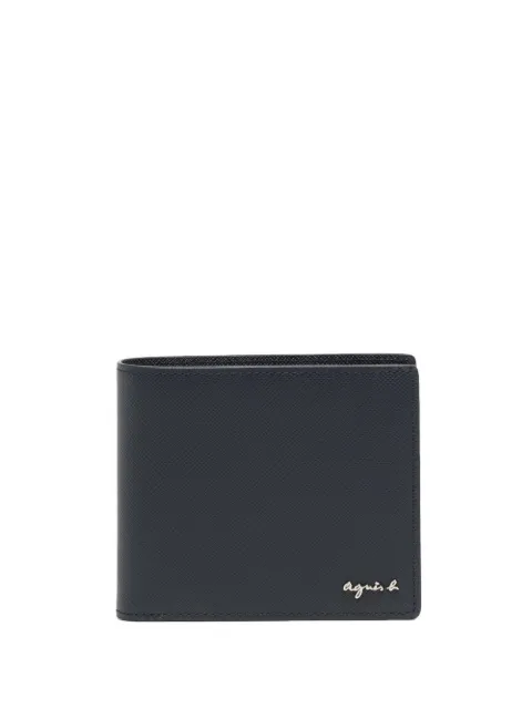 agnès b.  cartera con placa del logo