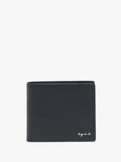 agnès b. logo-plaque leather wallet