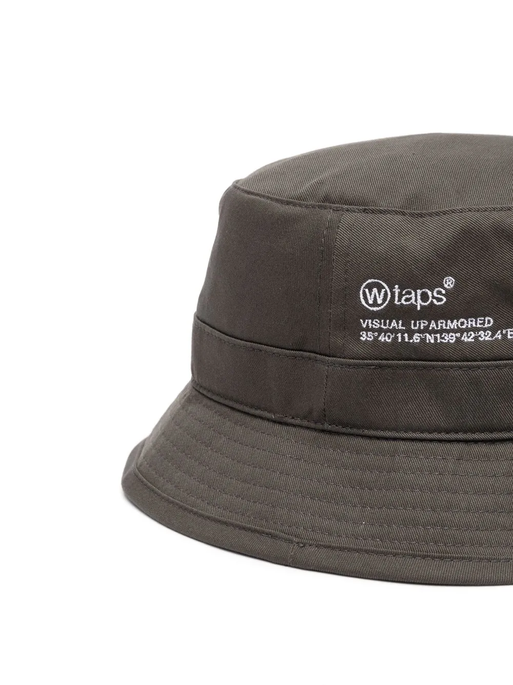 Shop Wtaps Logo-embroidered Bucket Hat In Green