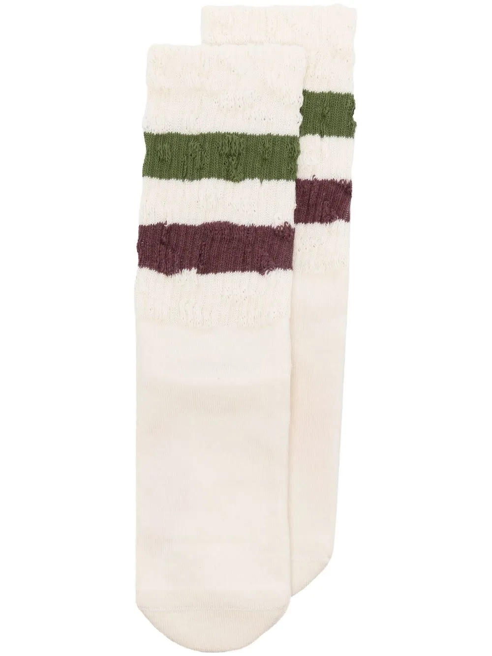 

Golden Goose striped stretch-cotton socks - White