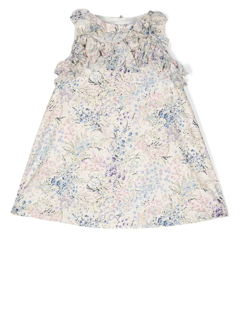 

Simonetta sleeveless floral-print dress - Neutrals