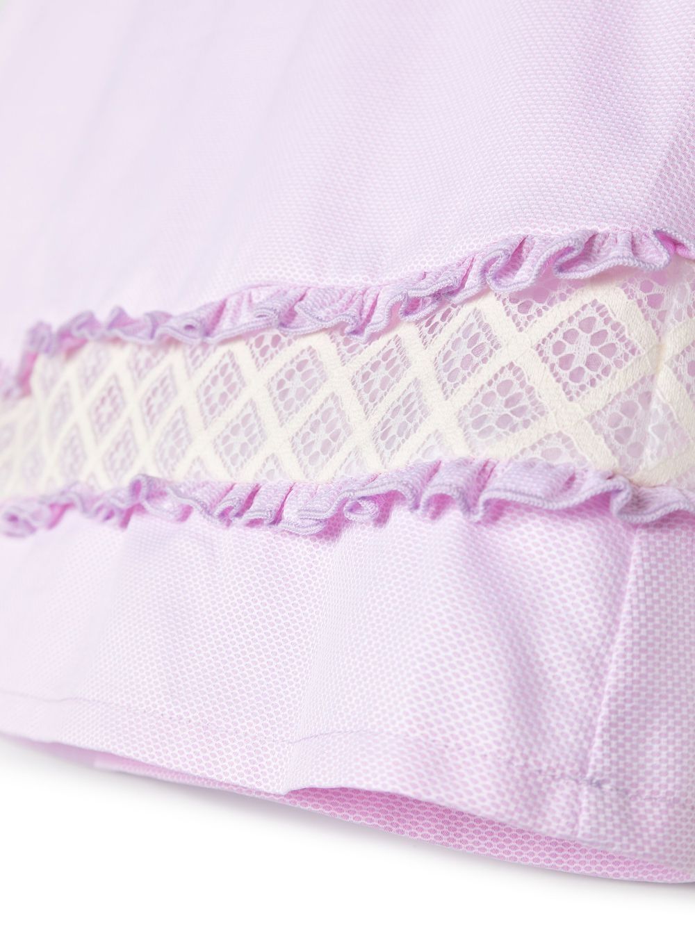 Shop Simonetta Lace-detail Canvas Dress In Pink