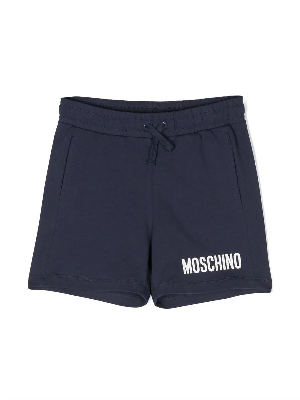 

Moschino Kids logo-print track shorts - Blue
