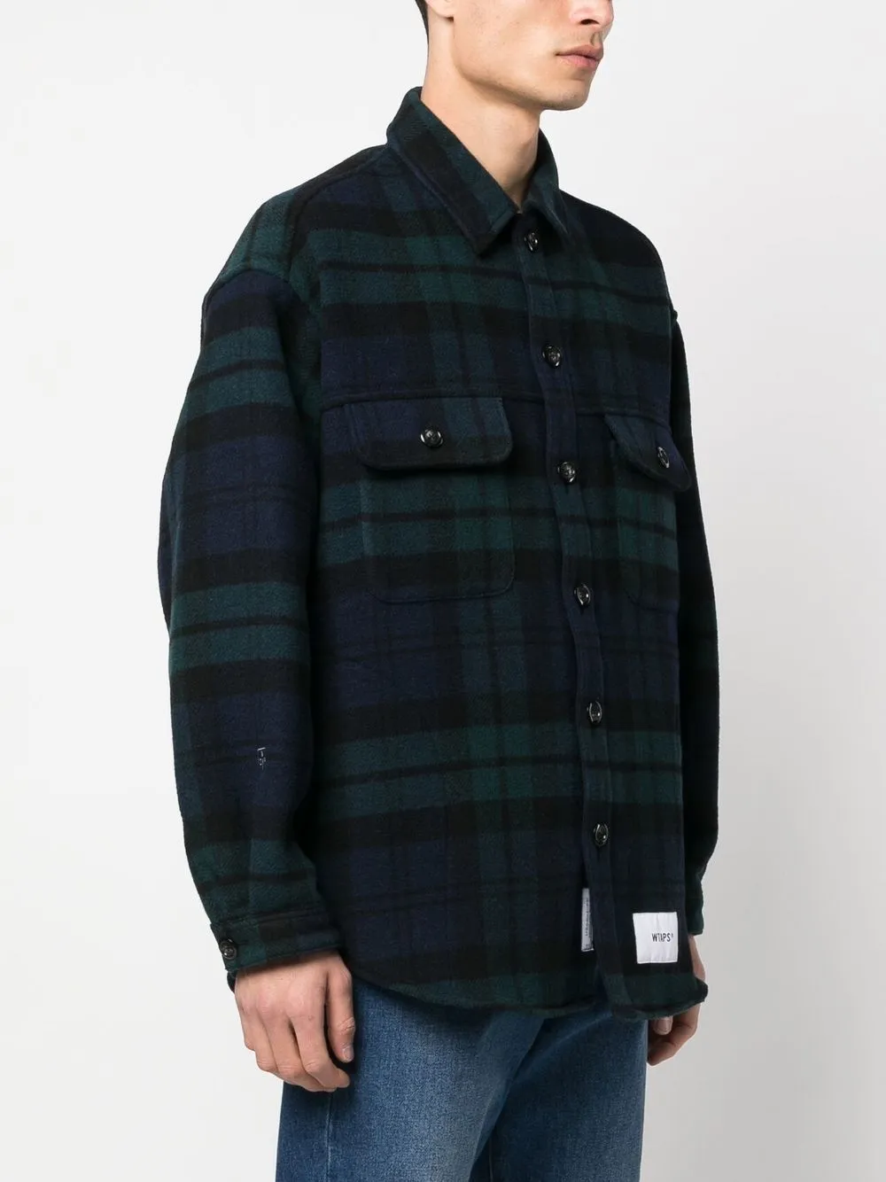 Shop Wtaps Buds Shirt Jacket In Blue