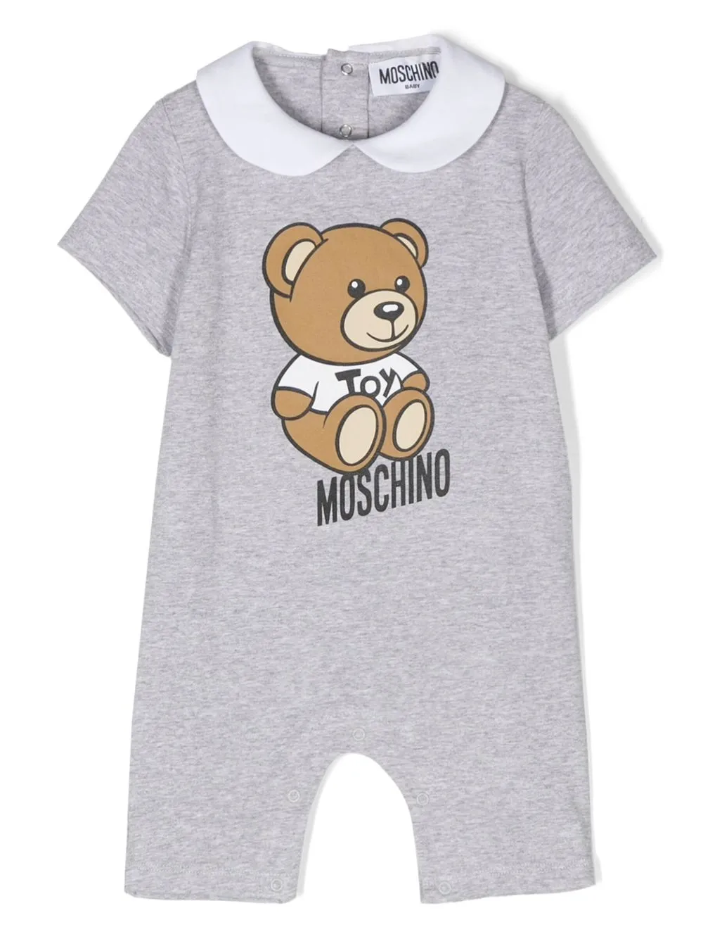 

Moschino Kids Teddy Bear motif romper - Grey