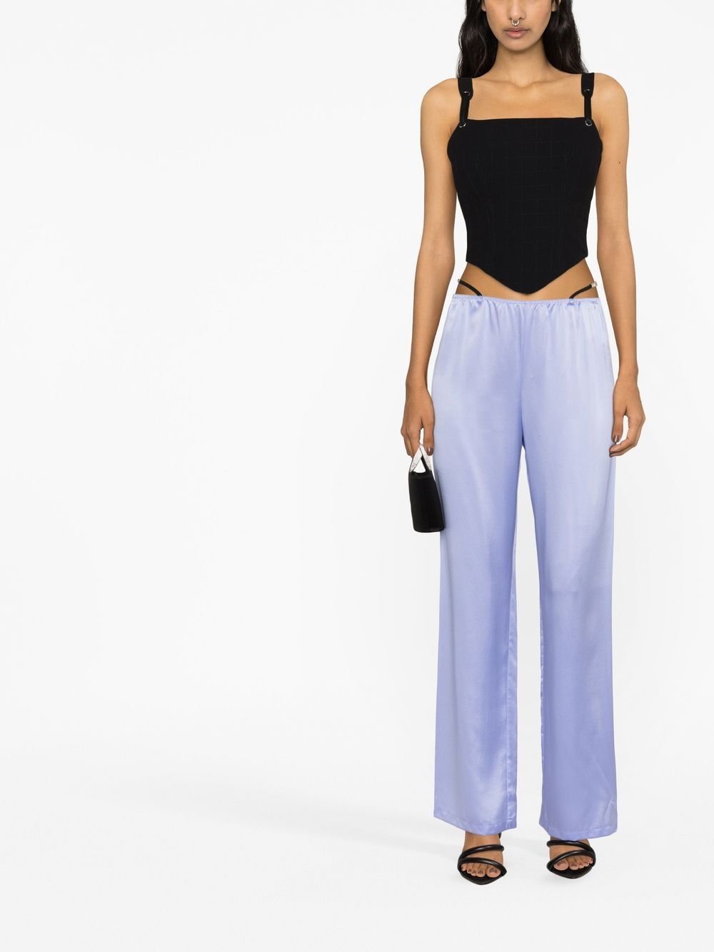 Alexander Wang Crystal Thong Silk Trousers - Farfetch