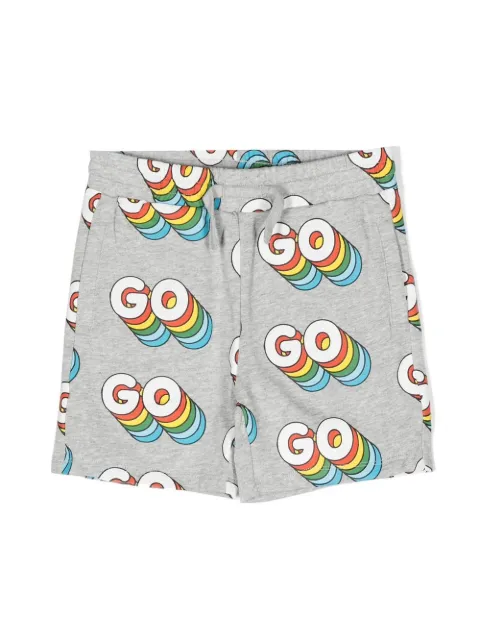 Stella McCartney Kids Go print track shorts