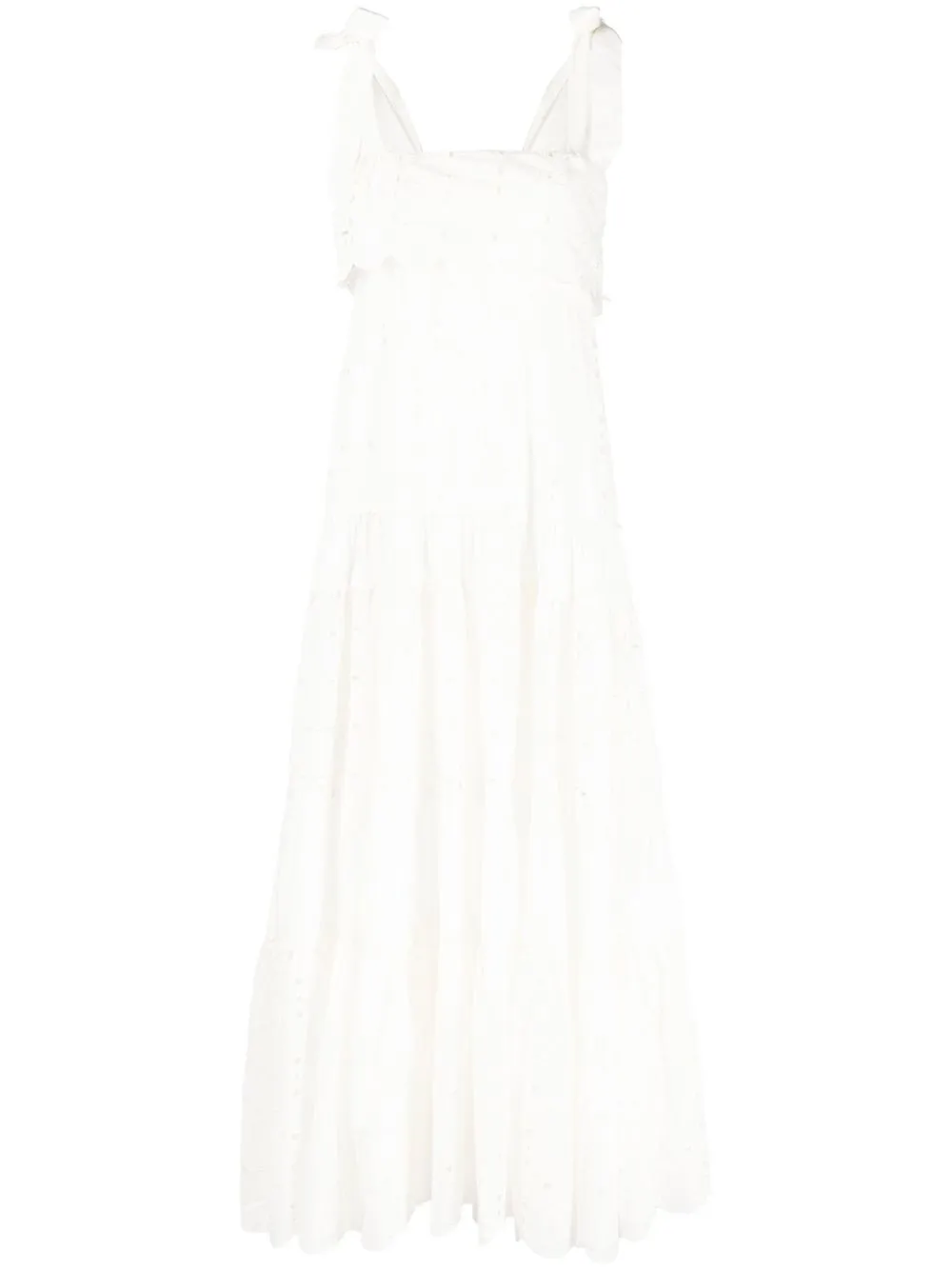 

ALEMAIS vestido corto Evie con paneles - Blanco