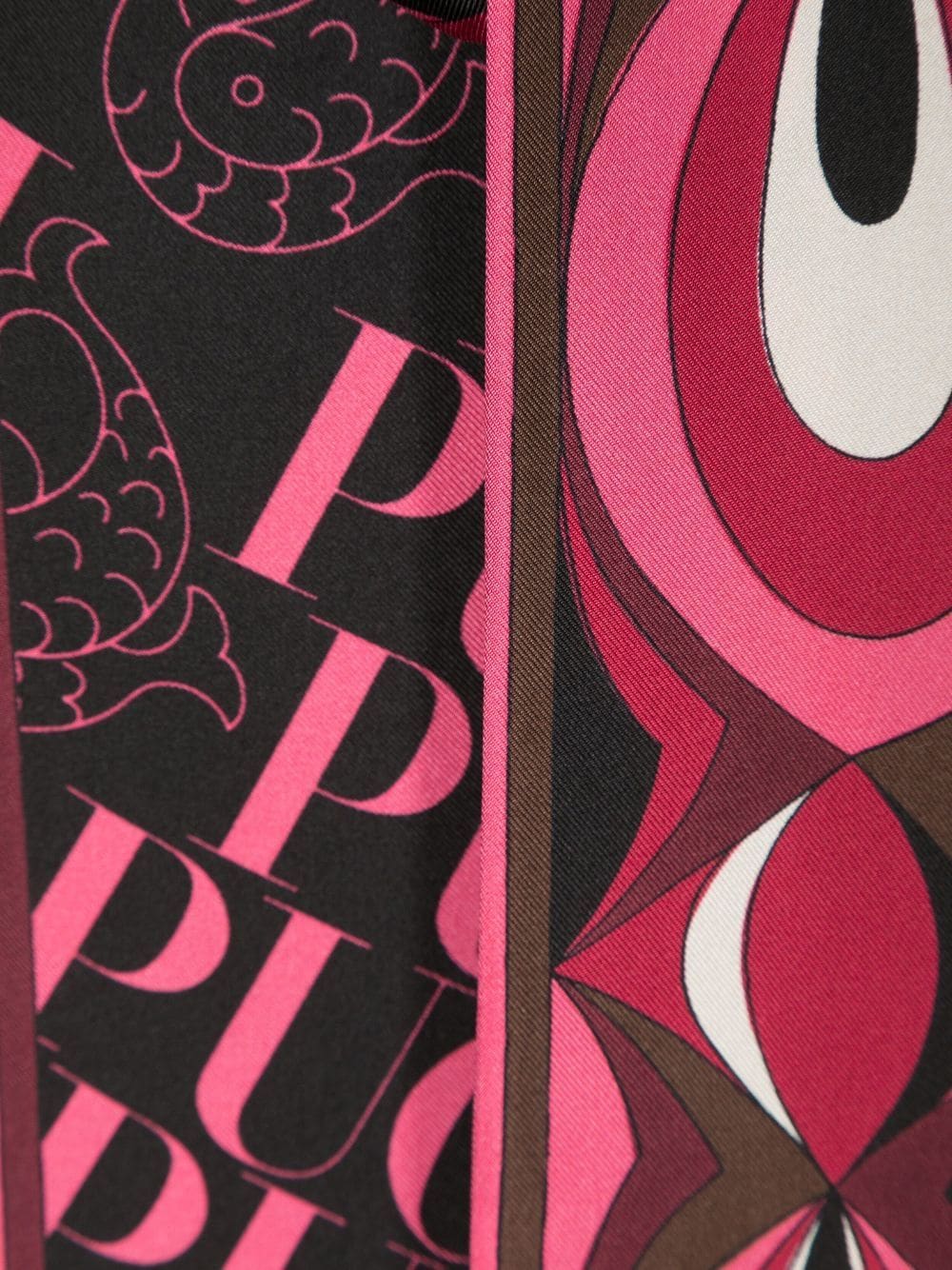 Shop Pucci Pesci And Goccia Print Silk-twill Scarf In Pink