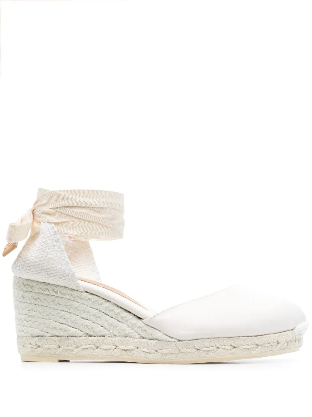 

Castañer 70mm Carina ankle tie-fastening espadrilles - White