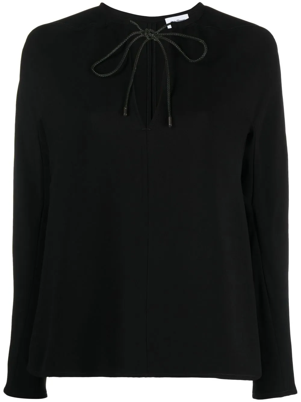 

Ferragamo tie-neck long-sleeve blouse - Black