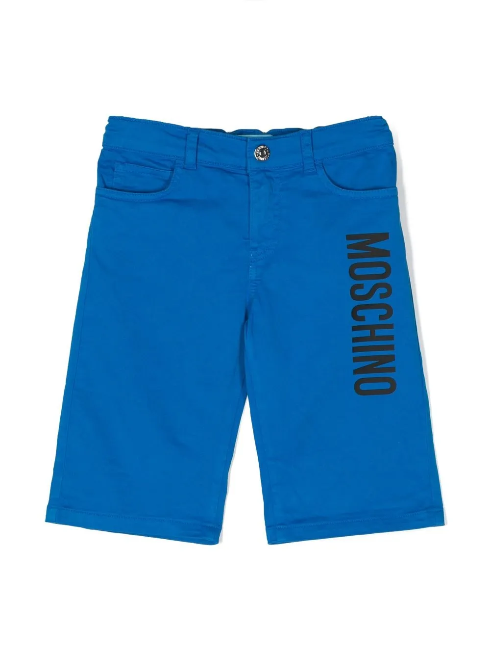 

Moschino Kids logo-print knee-length shorts - Blue