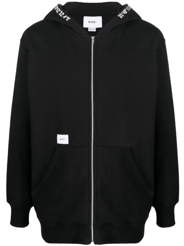 WTAPS logo-patch zip-fastening Hoodie - Farfetch